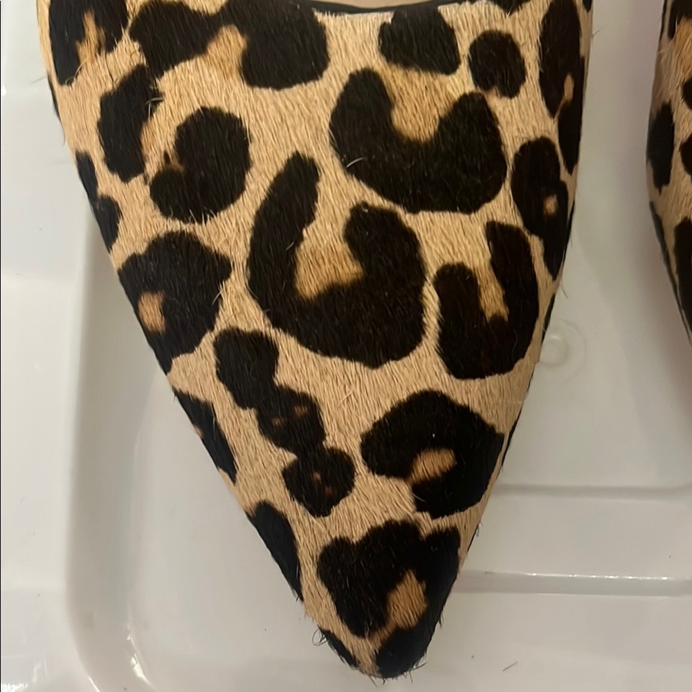 Essex Lane Brown and Black Mules with Leopard Print - Picture 2 of 7